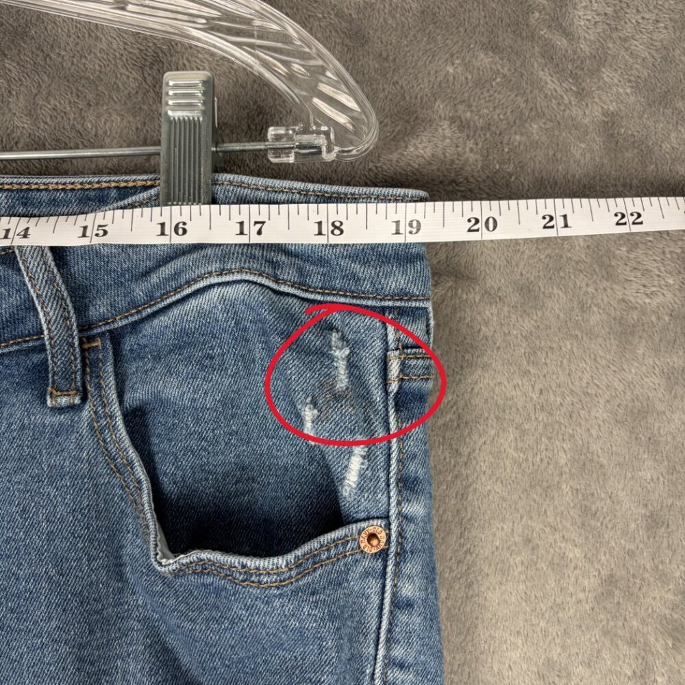 Old Navy Rockstar Super Skinny Jeans Women’s 18 Blue High Rise Distressed Y2K - Picture 4 of 7